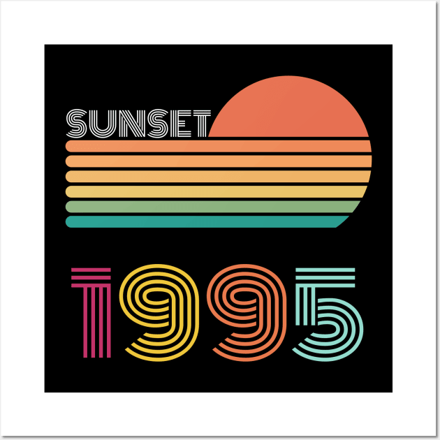 Sunset Retro Vintage 1995 Wall Art by Happysphinx